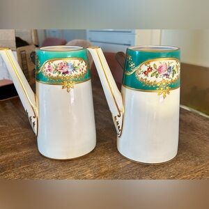 Set of 2 Antique T. Goode & Co. London, Spode Copeland Chocolate Pots, 19C.